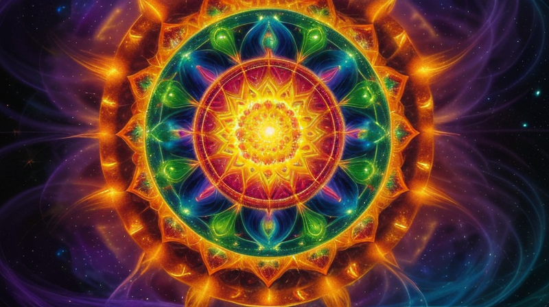 Mystical healing mandala